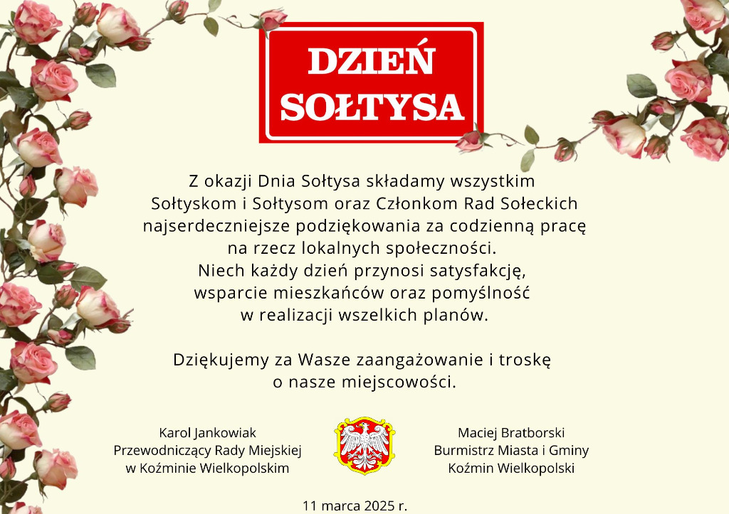 życzenia na jasnym tle i kwiaty 